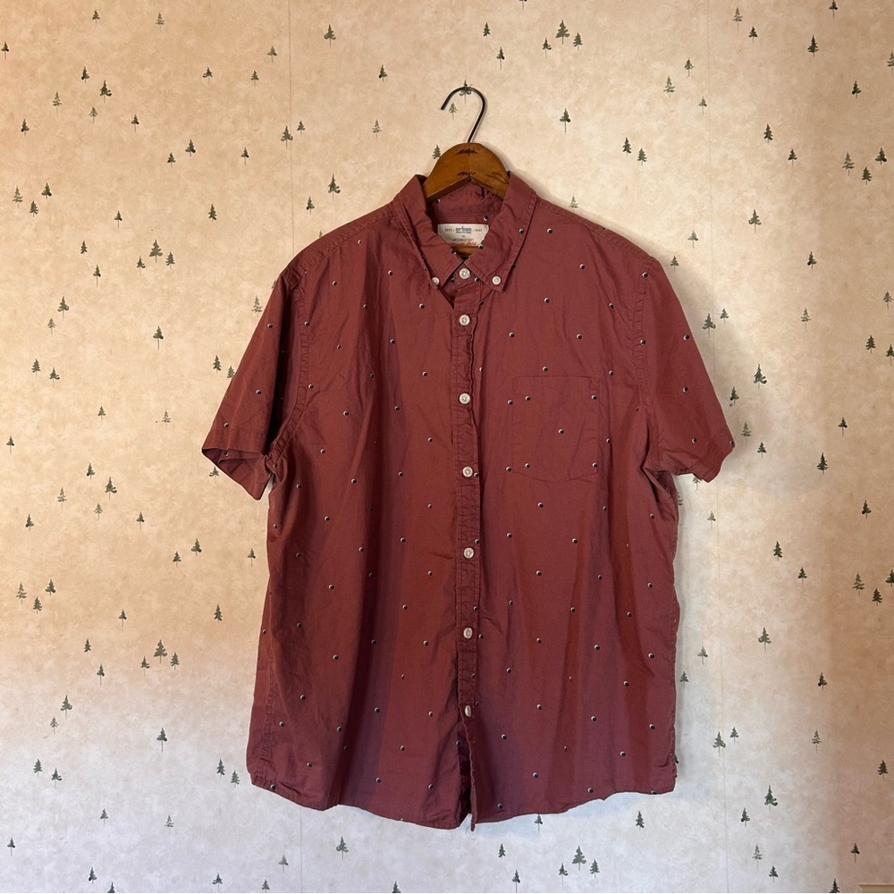 Men's Salmon Short Sleeve Awesomely Soft Button Shirt